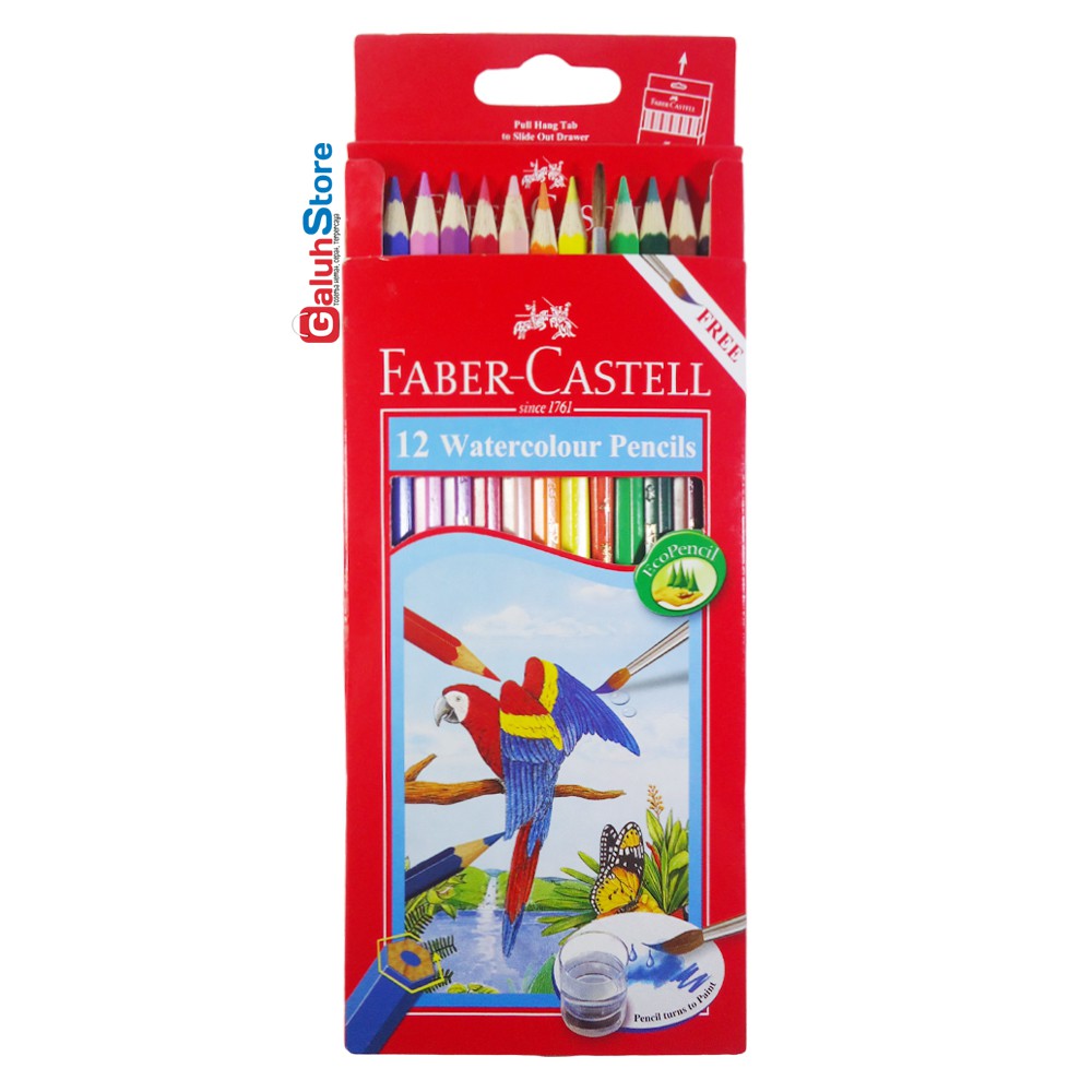 

Faber Castell Pensil Warna Watercolour Free Kuas 12 Warna
