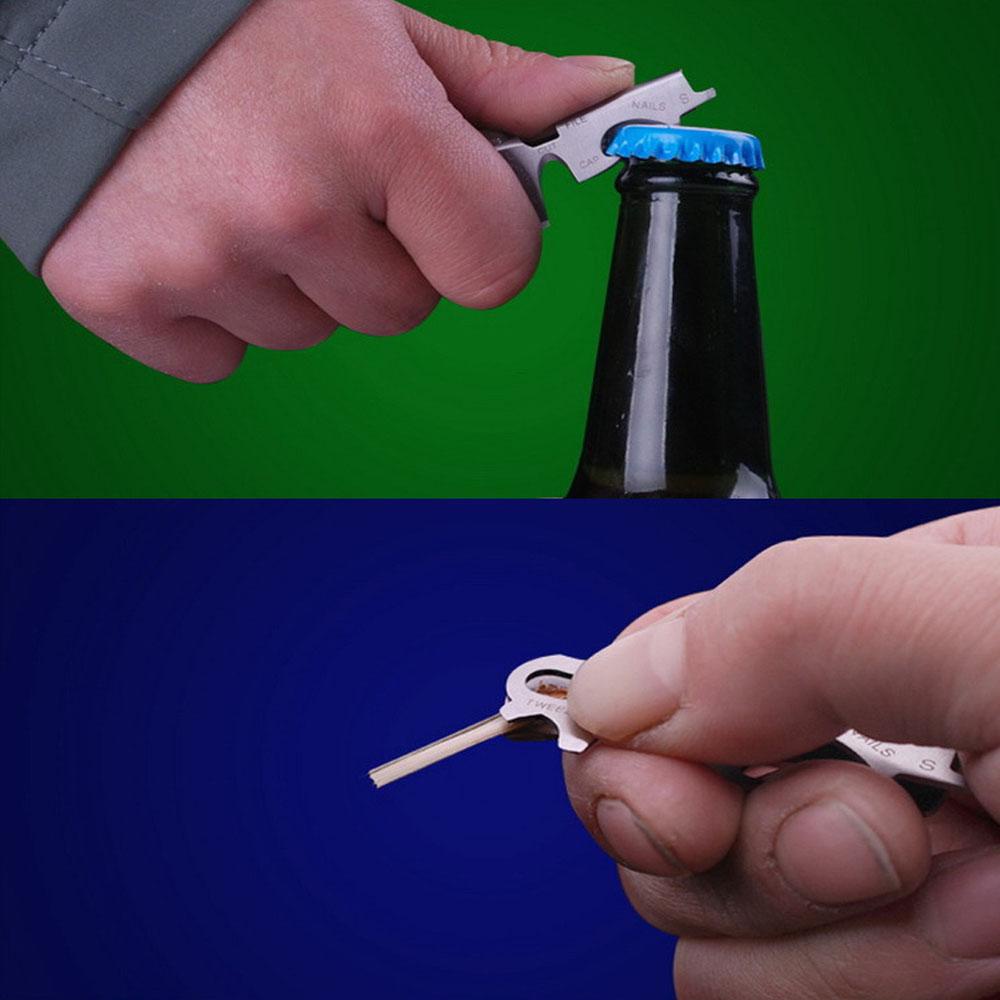 Lanfy Pocket Tool Gadget 8in1 Obeng Pinset Carabiner Gantungan Kunci Camping Outdoor