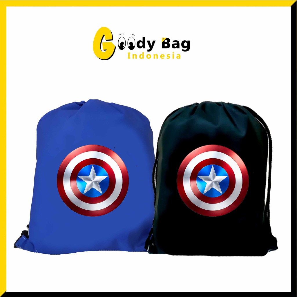 Stringbag Tas Serut Ransel CAPTAIN AMERICA TAHAN AIR