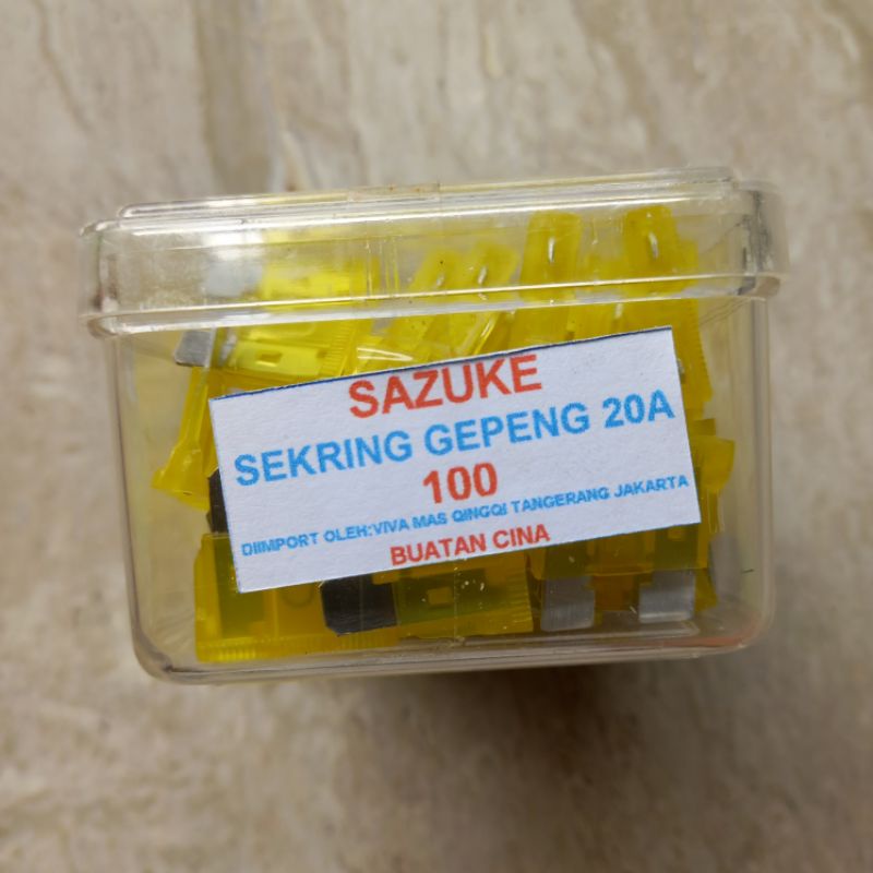 [100pcs]Sekring sikring kotak 20A