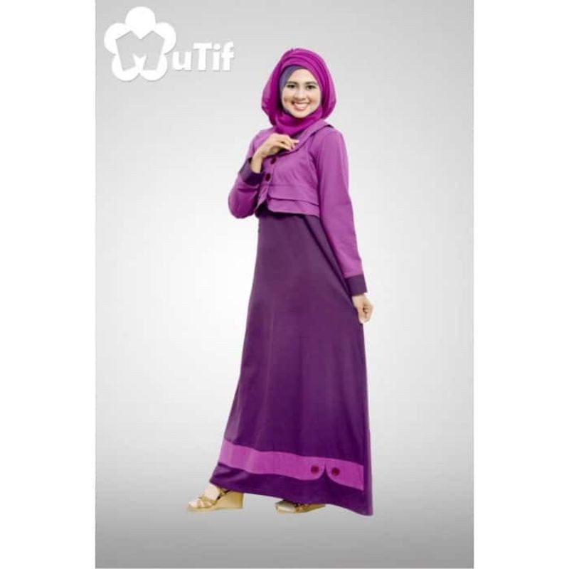 gamis ungu tua
