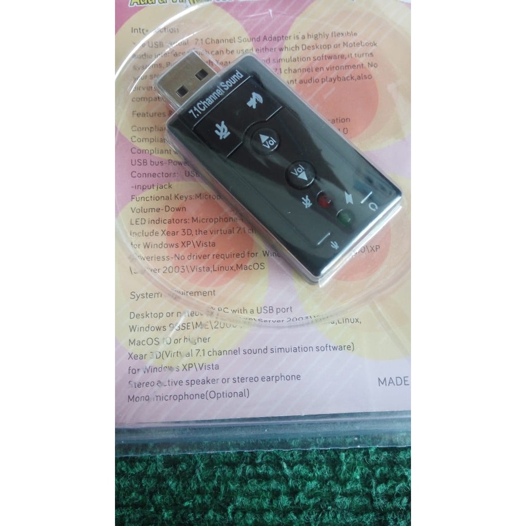 USb Sound Card super quality Penganti sound card rusak laptop/pc