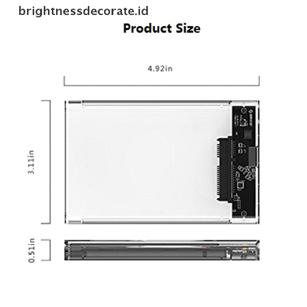 Case Hardisk Eksternal 2.5 Inch Usb 3.0 Ke Sata Ssd