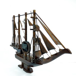 Jam Meja Duduk Model Miniatur Kapal Pinisi Perahu Layar Jam Meja Duduk Model Miniatur Kapal Pinisi Perahu Layar