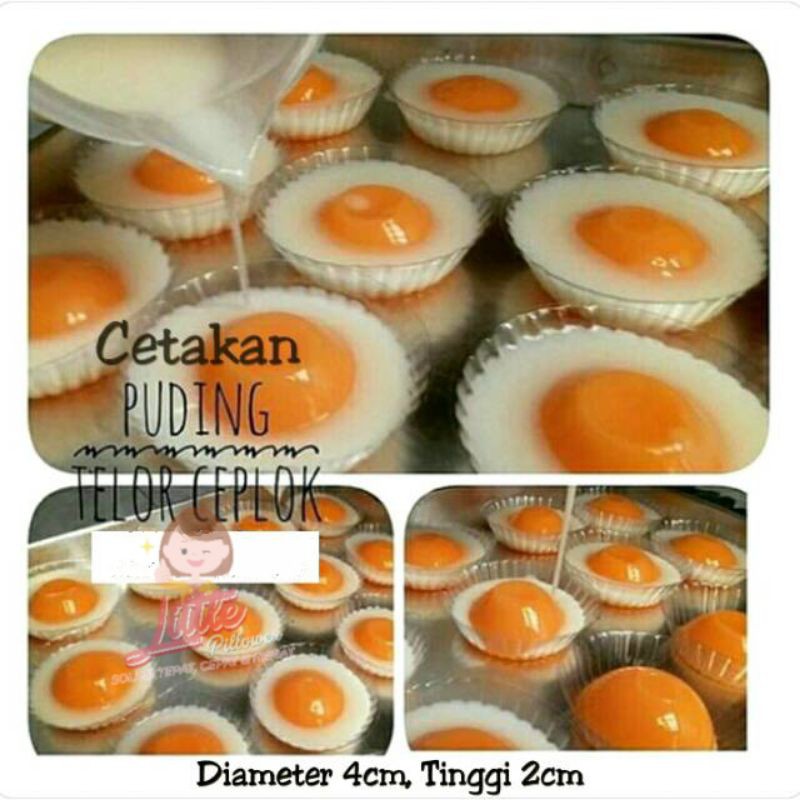 (Isi 50pcs - MIKA TELOR CEPLOK) Cetakan Puding Telor Ceplok/Mika Puding Telor Ceplok