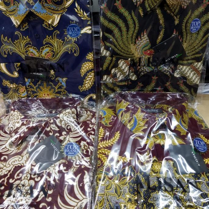 kemeja Alisan batik lengan panjang ( reguler )size jumbo 16,5 - 17,5