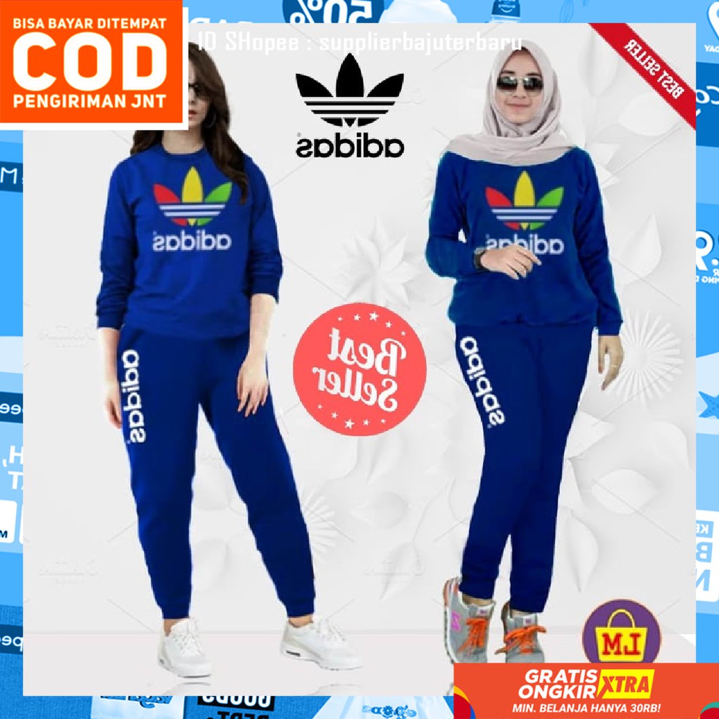 SET GOWES ZOLAQU SETELAN SPORT TRAINING WANITA PANJANG BAJU OLAHRAGA SENAM ZUMBA SEPEDA SIZE XL I.50