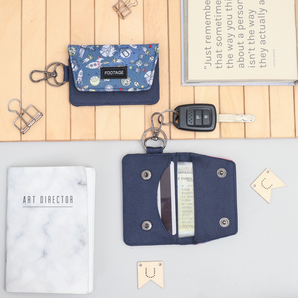 Dompet STNK E-TOLL SIM Mobil Motor Gantungan Kunci Motif Premium Footage Keychain GK-03 July Series