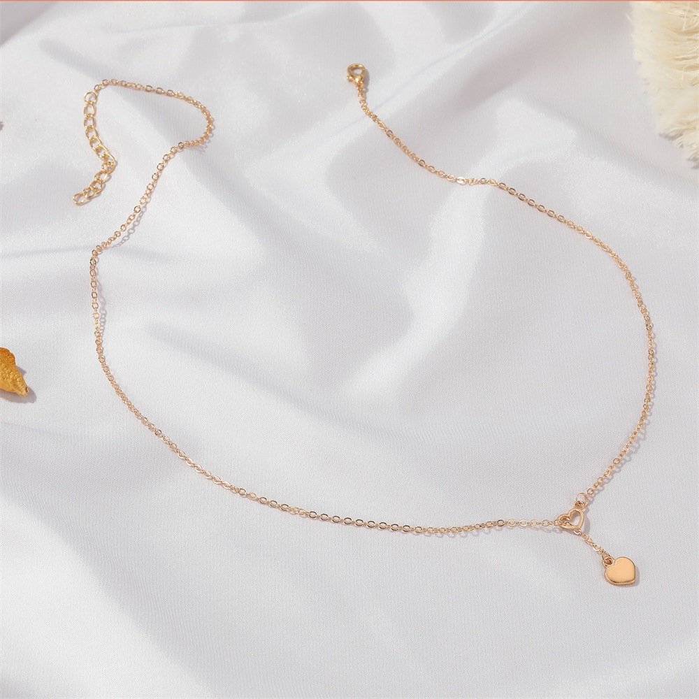 In Kalung Liontin Hati Panjang Fashion Korea Menyukai Gadis Rantai Klavikula Kalung Wanita Liontin