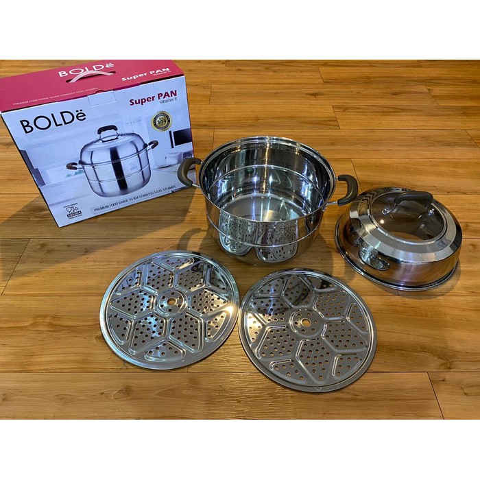 Super PAN SS 304 Stainless Steel STEAMER Original BOLDe