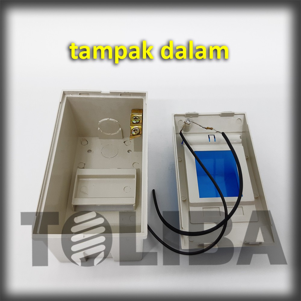 box mcb 2 group grup lampu indikator dalam tembok tempel tembok outbow