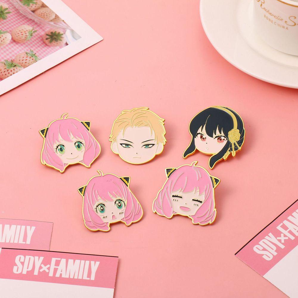 Needway   SPY X Keluarga Lapel Pin Ransel Cosplay Jaket Pin Pakaian Dekorasi Kartun Lencana Pin Anime Badge