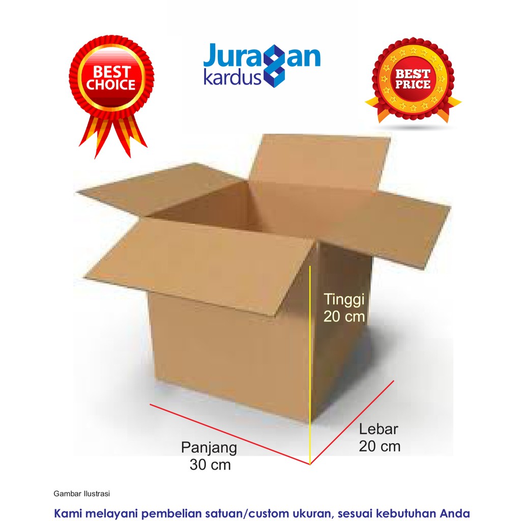 

Kardus Polos 30x20x20 cm