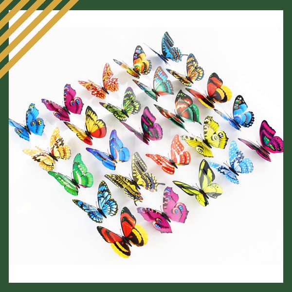 M148 Sticker Butterfly / Stiker Kupu Murah COD 12pcs