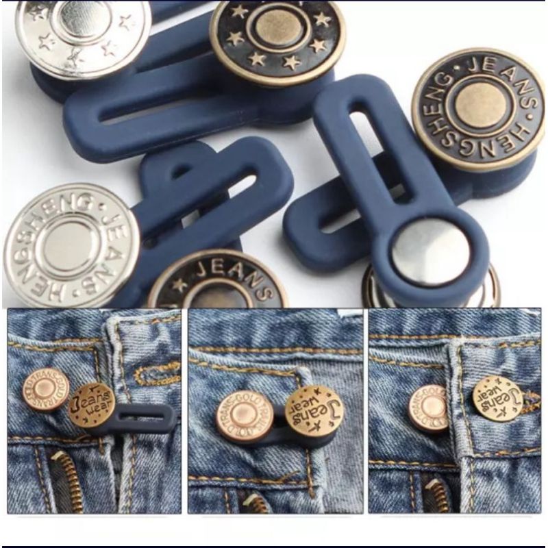 [COD] Pembesar Celana Jeans Kancing Jeans Extended Unisex Cewek Cowok Kancing Pembesar Celana