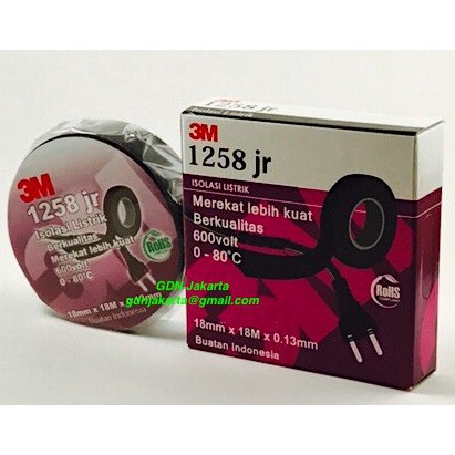 

Terbaru 3M Electrical Tape 1258 jr Isolasi Listrik Original