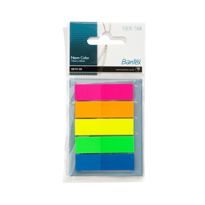 

STICKY NOTE / BANTEX-FLEXI TAB 5 NEON COLORS 12X45MM 8870 00