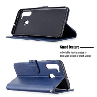 Flip Case Bahan Kulit Warna Solid Gaya Retro Untuk Iphone