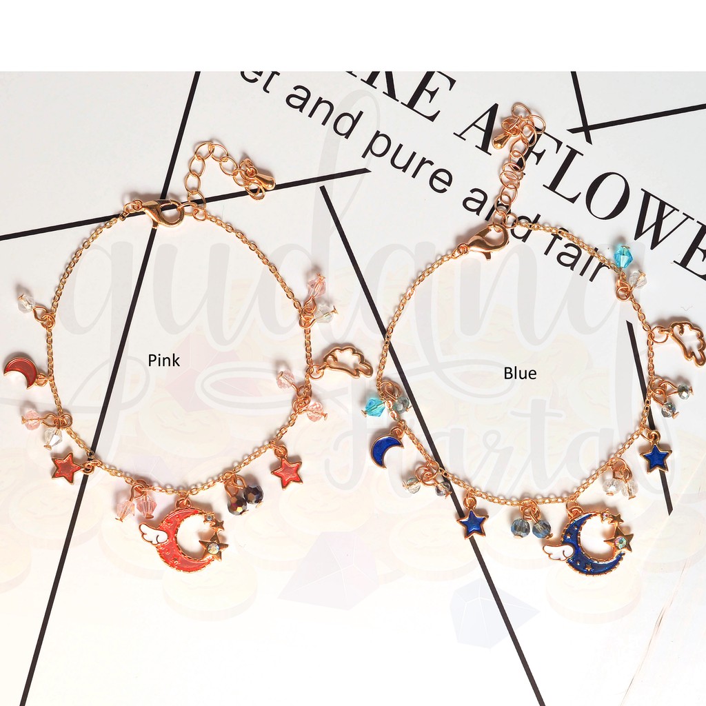 Gelang Moon and Star Lucu Unik GH 205175