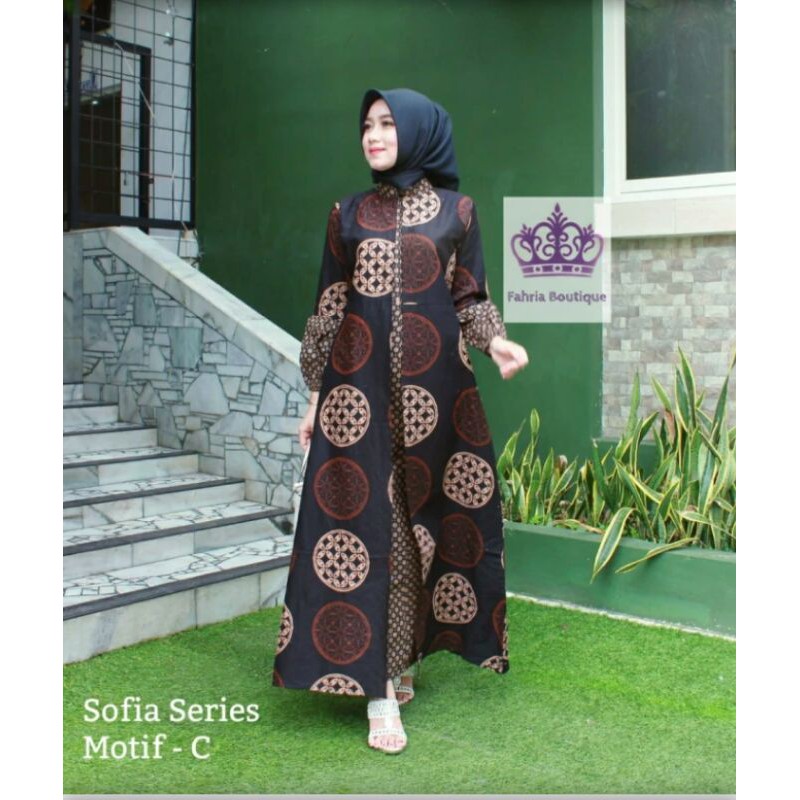 GAMIS BATIK MODERN SYARI BUMIL,Gamis Murah,Gamis Batik Kombinasi,Gamis Batik Wanita,Gamis Jumbo