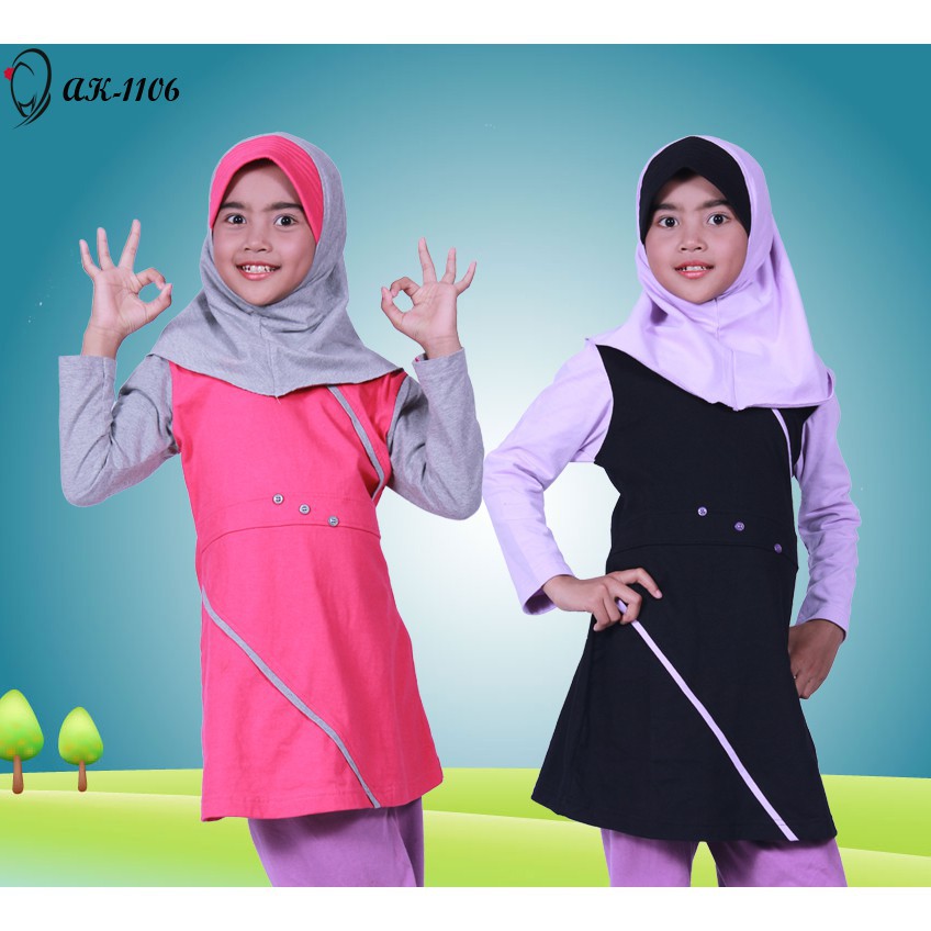 BAJU MUSLIM ANAK PEREMPUAN / RAHNEM AK - 1106 / FASHION MUSLIM