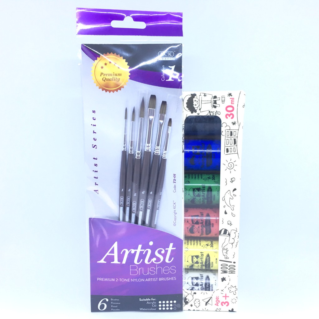 

KCK Cat Acrylic 6 warna + Kuas - YA830