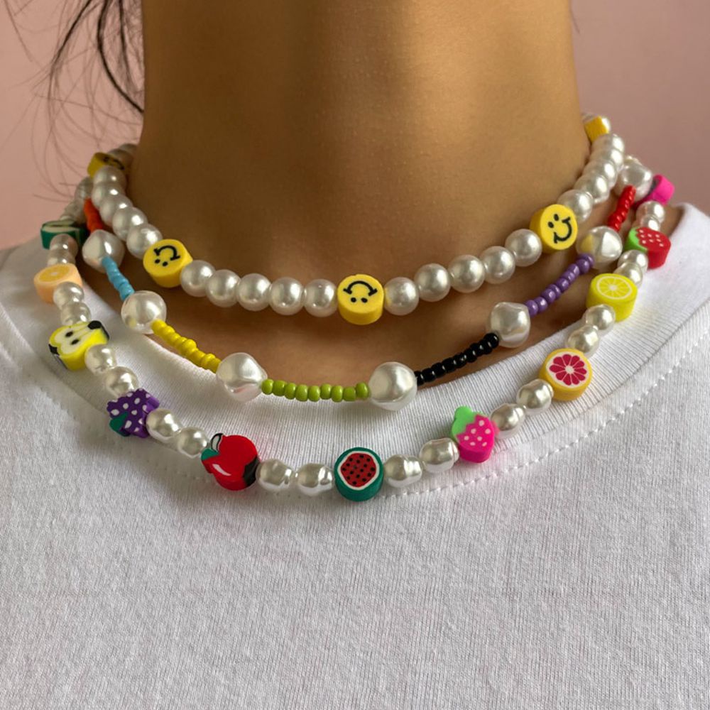 Kalung Choker Manik-Manik Warna-Warni Gaya Vintage Etnik Untuk Wanita
