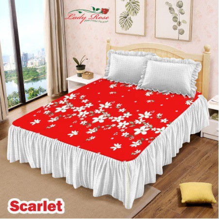 Sprei Rumbai Lady Rose Jnew Scarlet 180x200