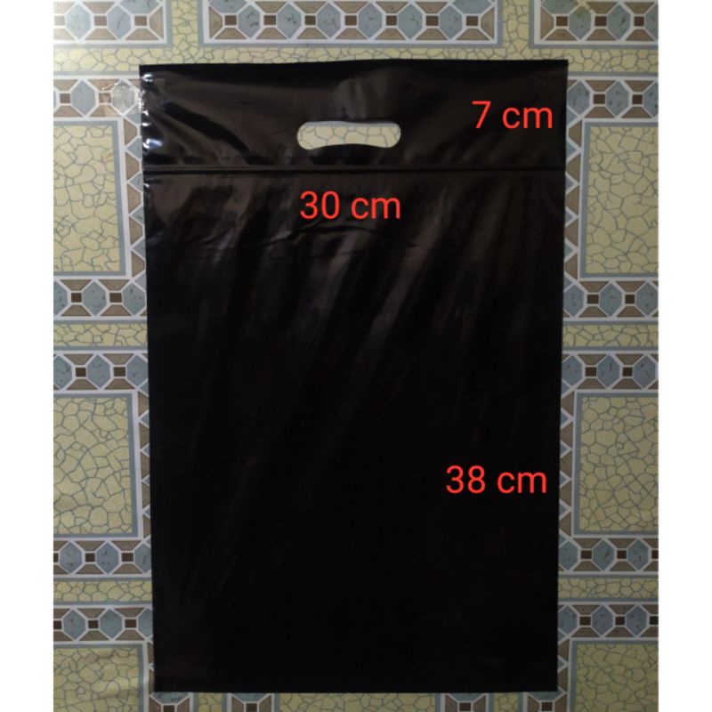 Plastik Ziplock Sepatu dan Tas 10pcs Hitam