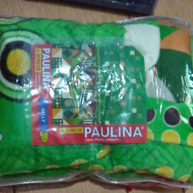 Selimut Bulu Paulina By Bonita 3d Motif Green & Blue Ukuran 160x200