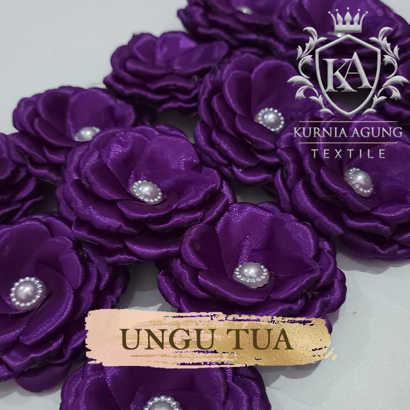 Bunga Satin Gardenia / Bunga Mawar Hiasan Hantaran Pernikahan Souvenir Parcel dijual Per 1 Pcs