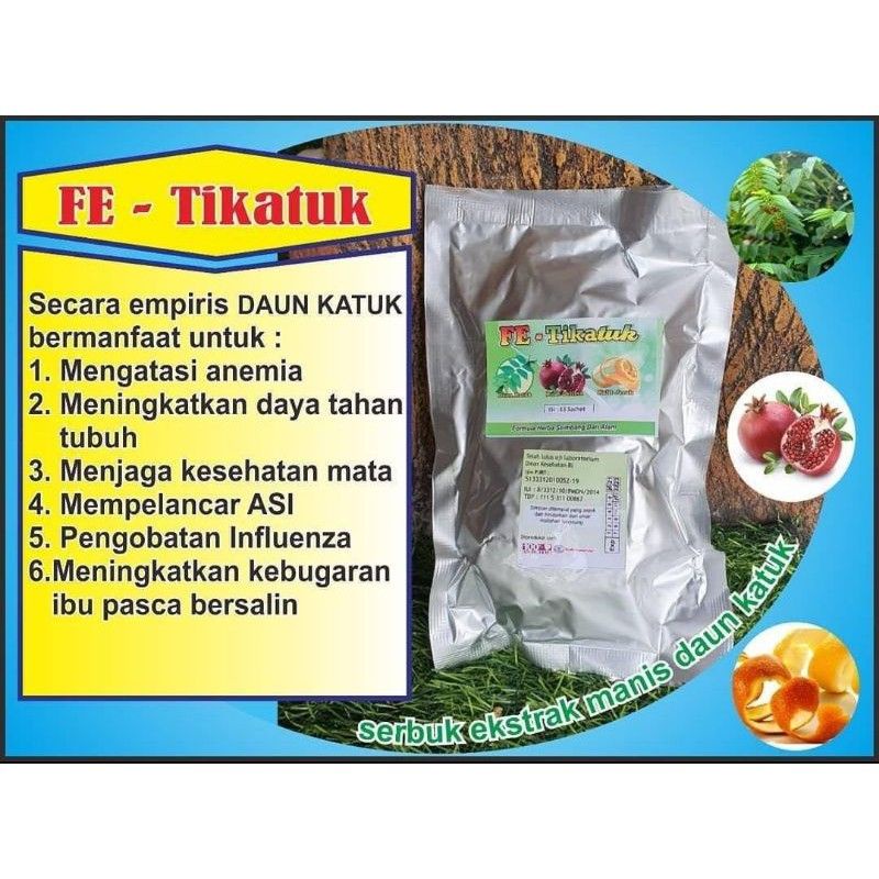 

FE - Tikatuk minuman ibu hamil dan menyusui extrac daun katuk, buah delima dan kulit jeruk