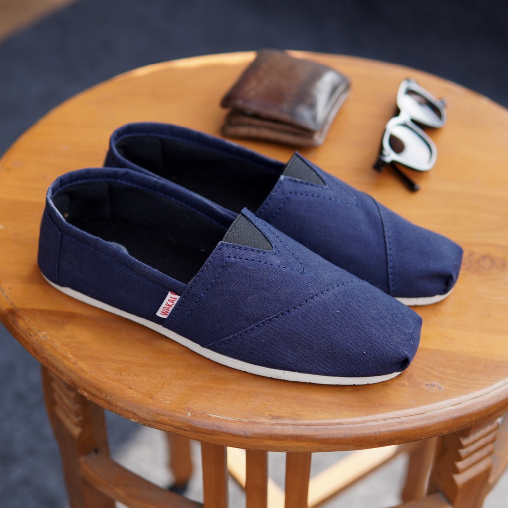 COD!! Sepatu Selop Pira Casual Slip On Wakai Murah Santai Fashion Pria Wanita Termurah