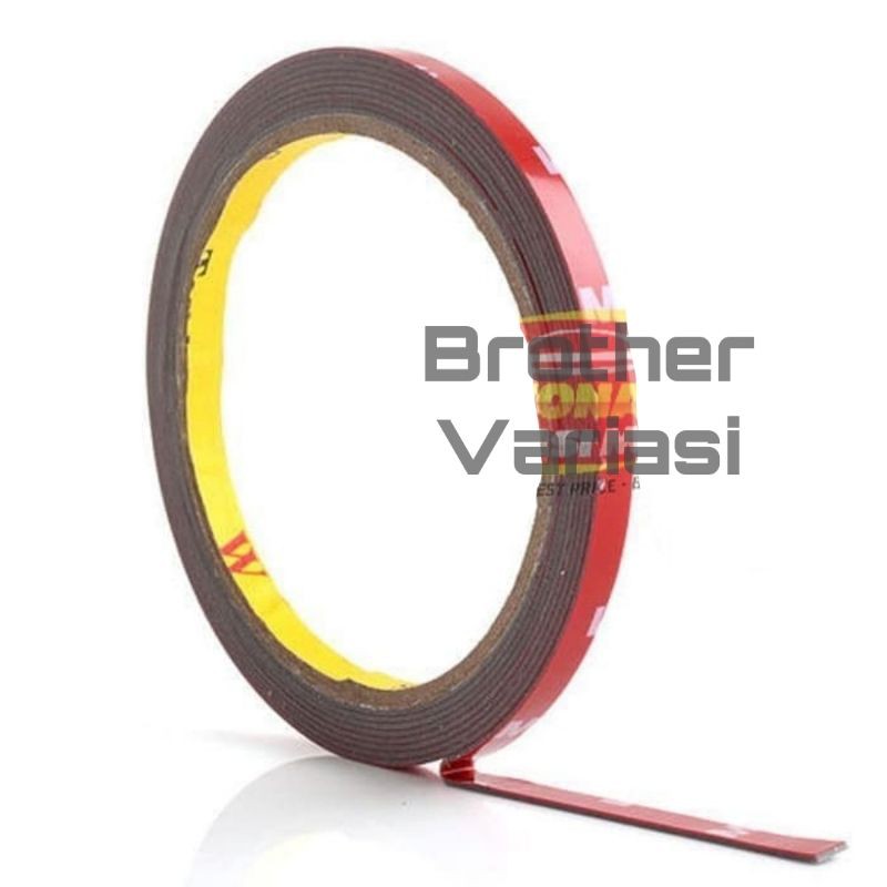 

Double Tape Perekat Lem Bolak Balik 3M MERAH 8MM x 5 METER TERMURAH
