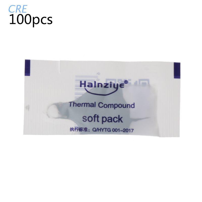 CRE  100Pcs Thermal Grease Paste Compound Silicon CPU Heat Sink Processor Cooling Paste Silicone Thermal Grease