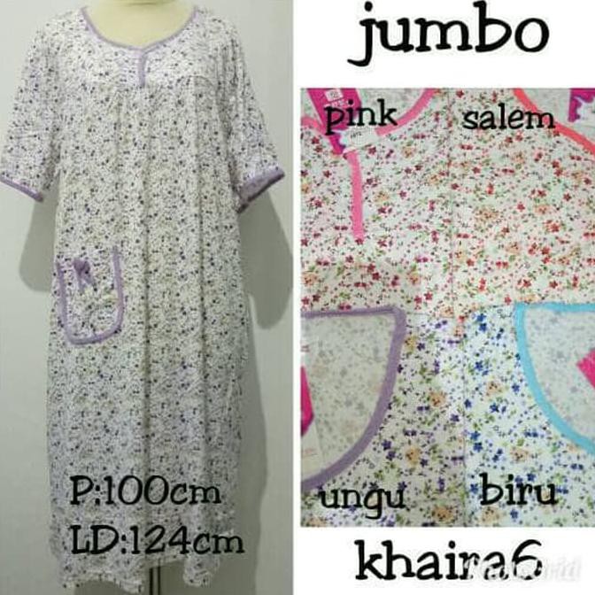 Daster Kaos Lengan.Jumbo. Bahan Daster Adem