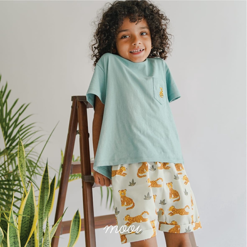 Mooi New Color  Pocket tee set - Setelan Kaos Anak