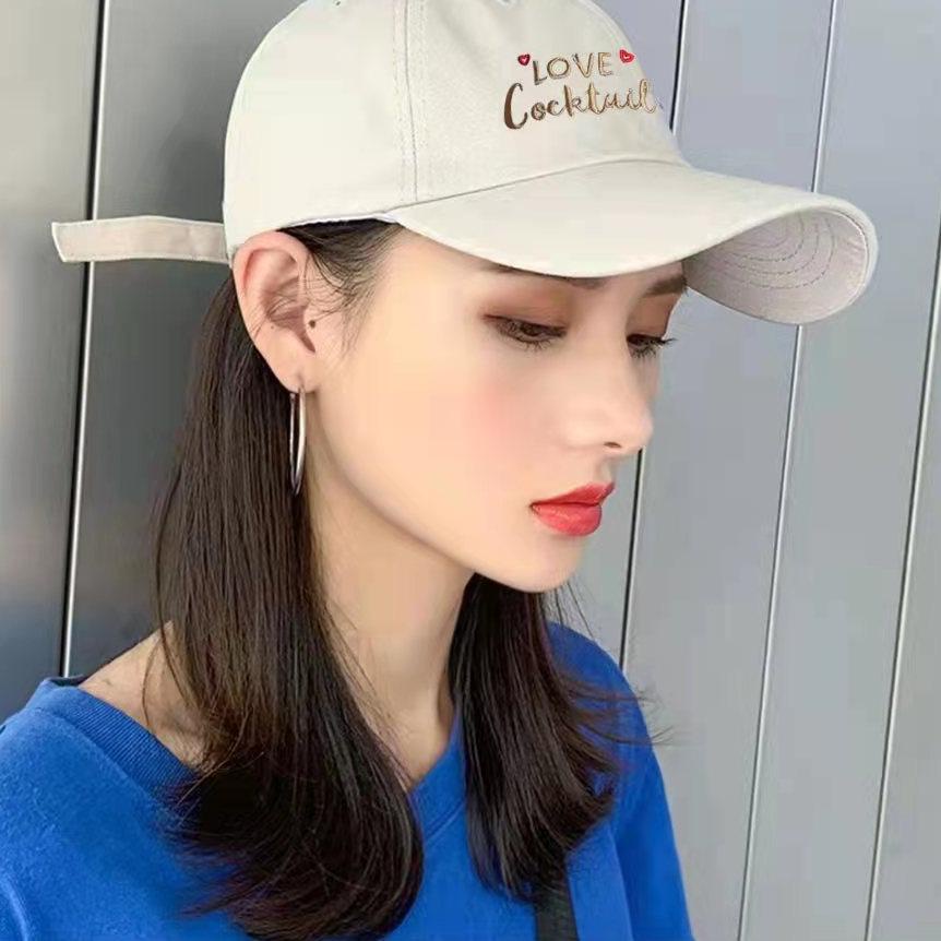 Harga Terbaik (Hello Girl)MZ14 Topi Baseball Wanita Import Motif Love Cocktail .