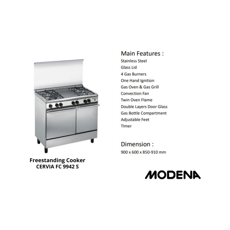MODENA CERVIA FC 9942 S - Freestanding Cooker