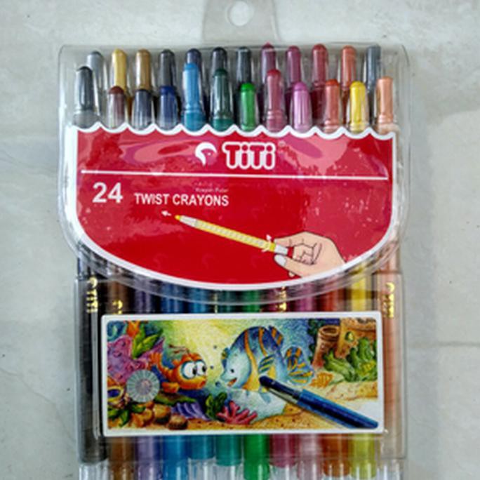 

TERMURAH Crayon-Krayon TITI Putar 24 warna/Twist Crayon