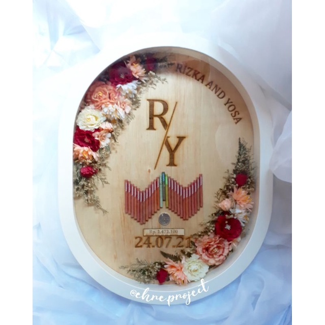 Frame mahar oval|Custom Mahar|Mahar pernikahan