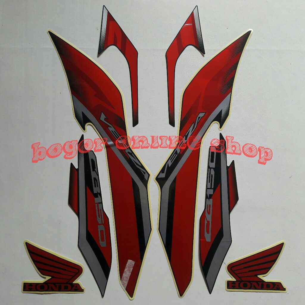 Striping motor honda cb150 verza 2021 cw hitam doff