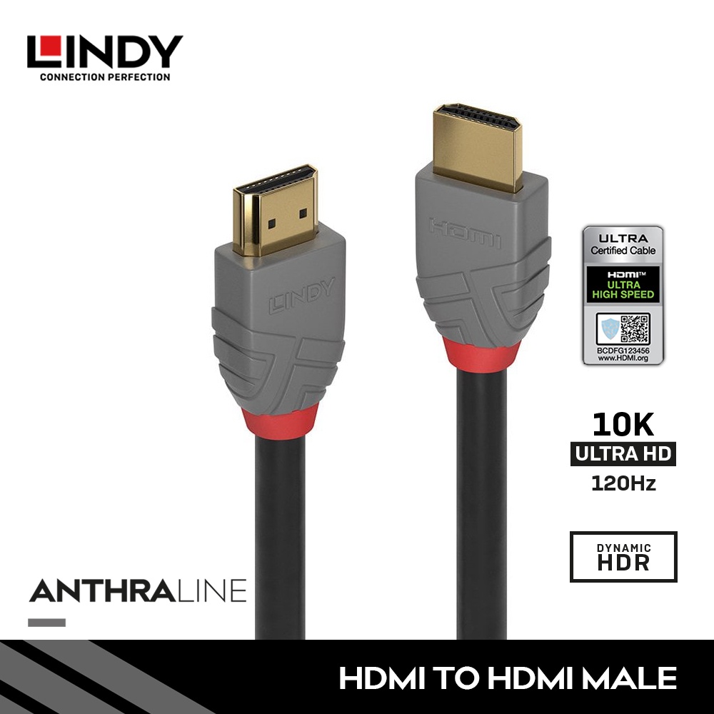 Kabel HDMI LINDY HDMI 2.1 ULTRA HIGH SPEED HDMI TO HDMI ANTHRA - 3695x