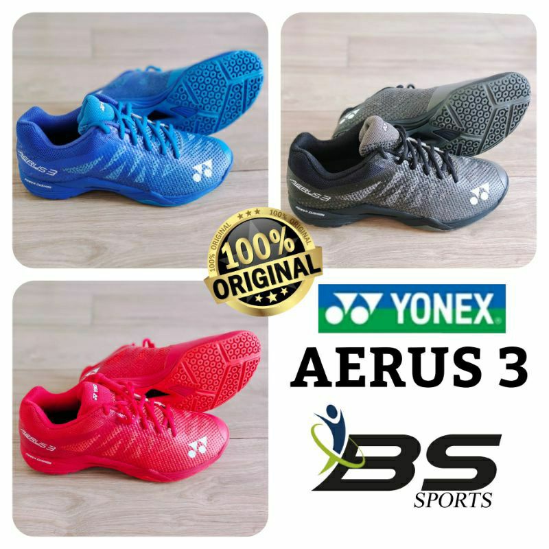 SEPATU BADMINTON YONEX POWER CUSHION AERUS 3 MEN ORIGINAL 100% DIJAMIN