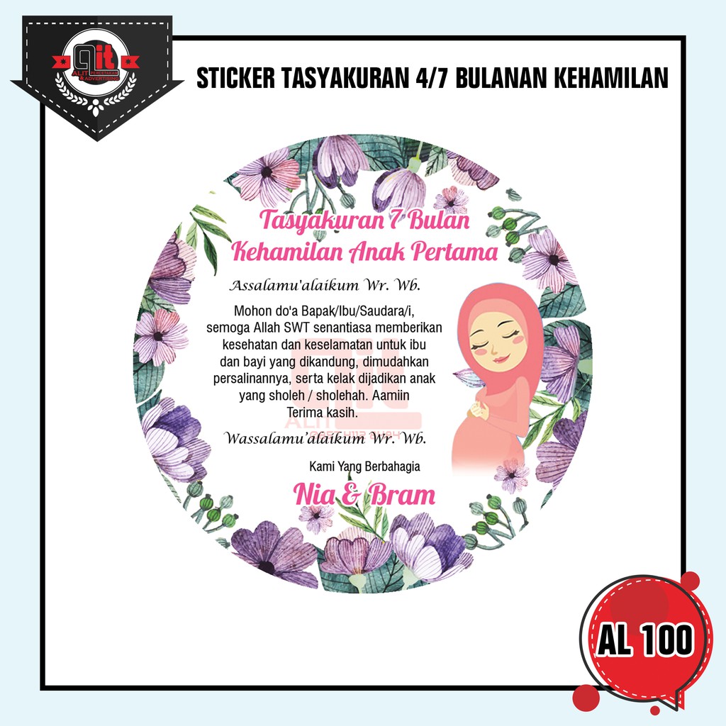 Sticker Syukuran 7 Bulanan Shopee Indonesia