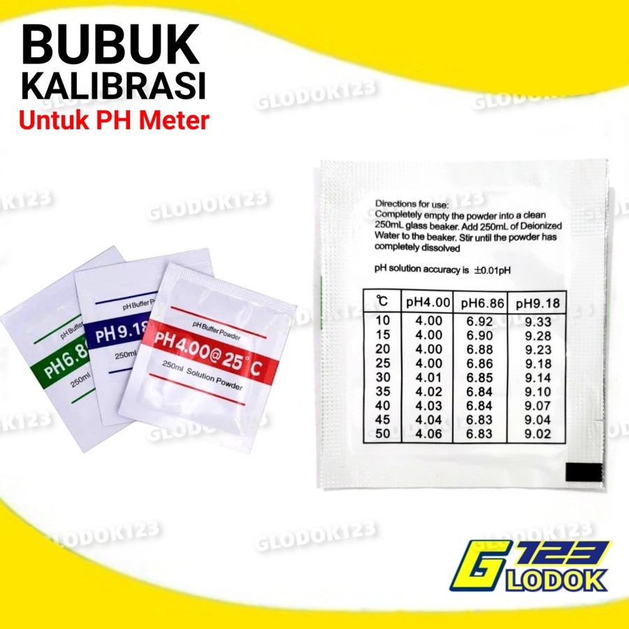 Bubuk Kalibrasi PH Meter Serbuk Kalibrasi Asam Basa Buffer Powder