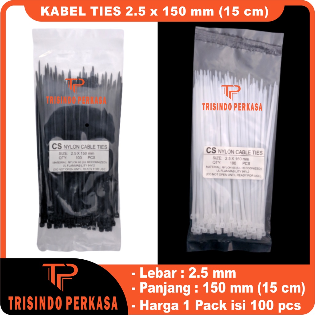 Kabel Ties Cable Tie 2.5 x 150mm (15cm)