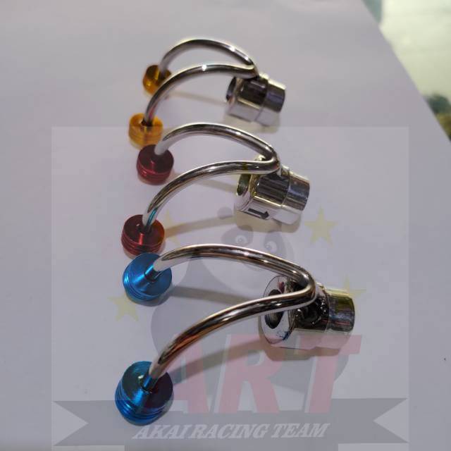 Gantungan Barang Motor Variasi Model V Cabang Dua Chrome Universal