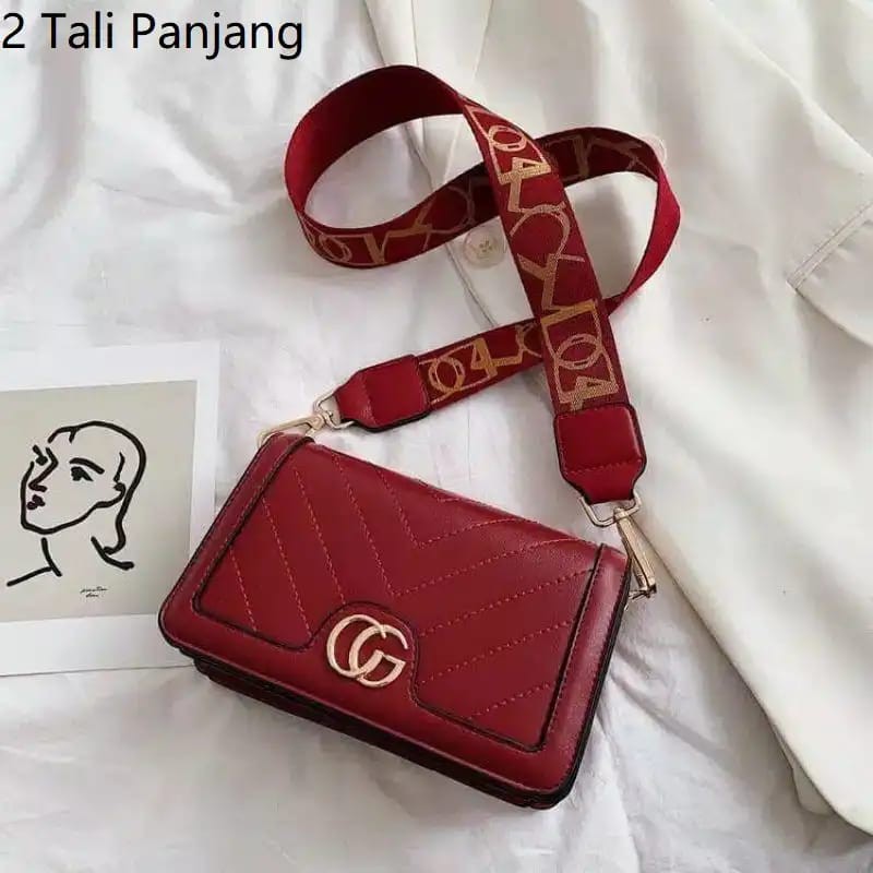 EL 5159 RISCE TAS SELEMPANG TALI MOTIF IMPORT WANITA CEWEK PEREMPUAN JAKARTA BATAM