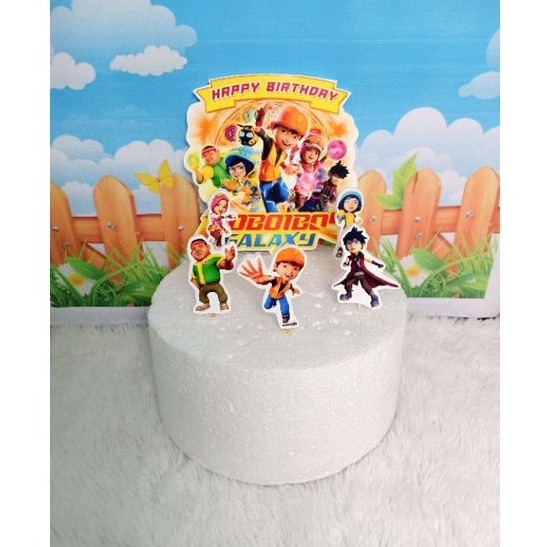 cake topper/topper kue STYROFOAM/hiasan kue BOBOIBOY STYROFOAM